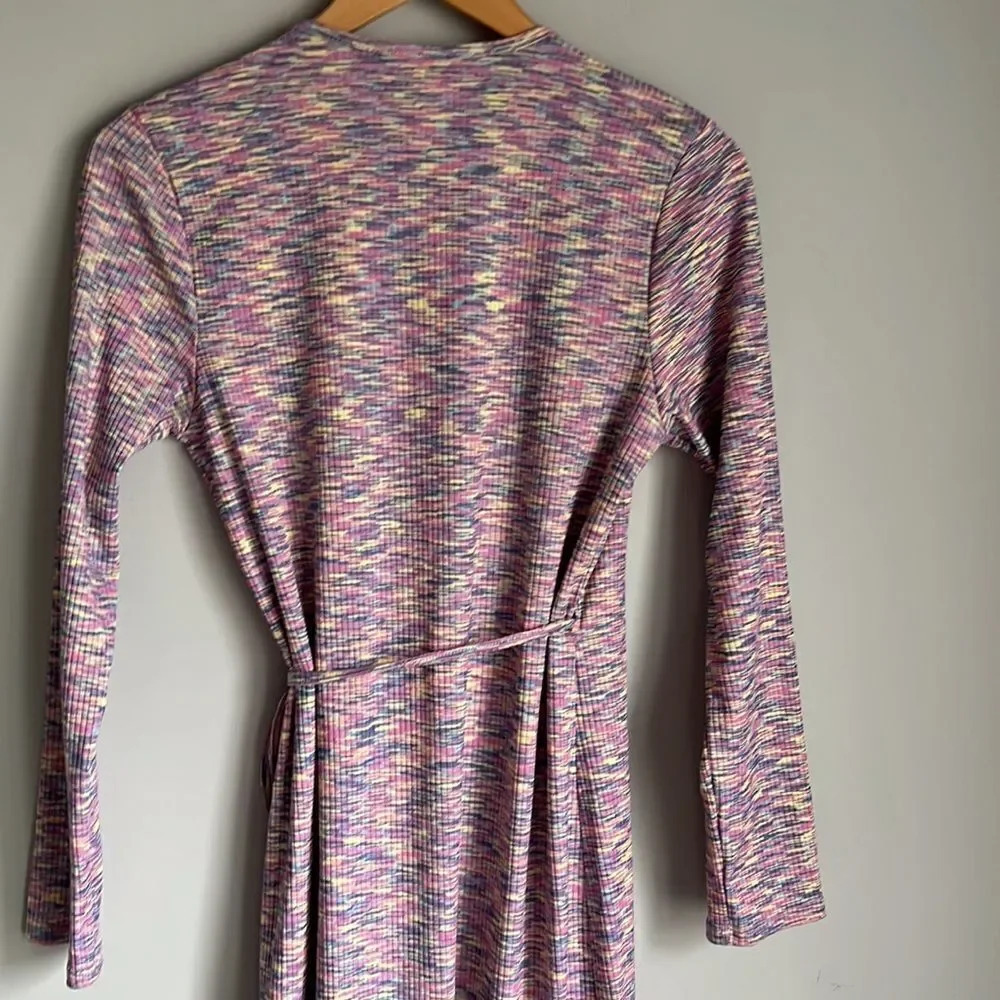 Lisa Says Gah Lucille Long Sleeve Wrap Midi Dress in Berry - Picture 10 of 13